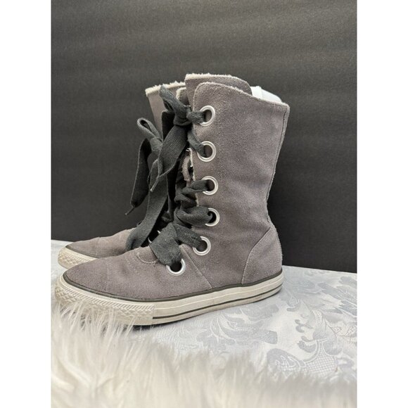 Converse Chuck Taylor All Star Beverly Boot Gray Women’s Size 6 Leather - Picture 2 of 16